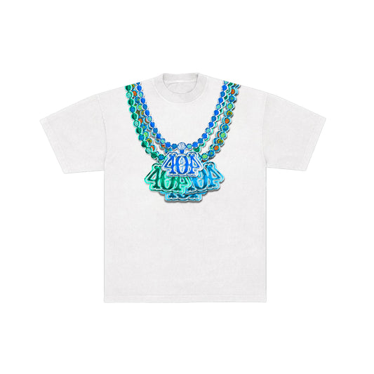 404 Chain Blue Stack Tee