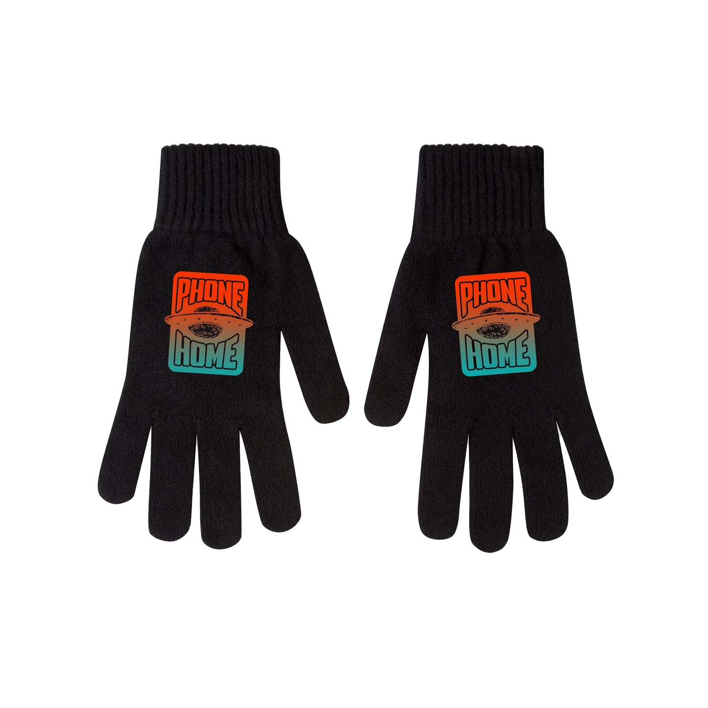 Phone Home Spaceship Logo Gloves